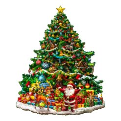 Mindful Wooden Jigsaw Puzzle - Colorful Christmas Tree