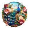 Mindful Wooden Jigsaw Puzzle - Colorful Peacock