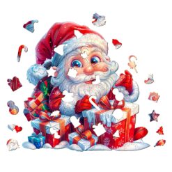 Alternative view of Mindful Wooden Jigsaw Puzzle - Cute Santa Claus