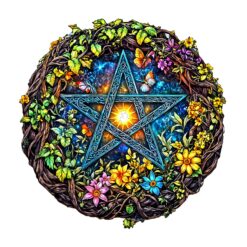 Mindful Wooden Jigsaw Puzzle - Natural Starburst