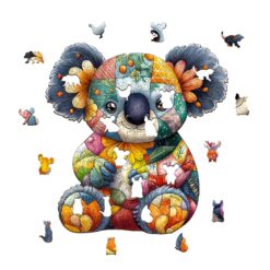 Alternative view of Mindful Wooden Jigsaw Puzzle - Patchwork Koala