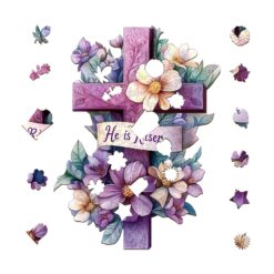 Alternative view of Mindful Wooden Jigsaw Puzzle - Resurrection Cross