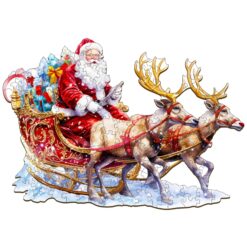 Mindful Wooden Jigsaw Puzzle - Santa and Rudolph