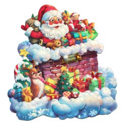 Mindful Wooden Jigsaw Puzzle - Santa Claus in the Chimney