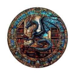 Mindful Wooden Jigsaw Puzzle - The Dragon's Library