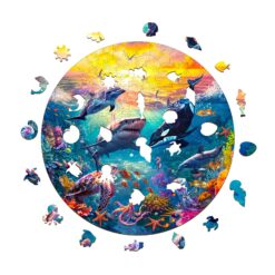 Alternative view of Mindful Wooden Jigsaw Puzzle-underwater world 2