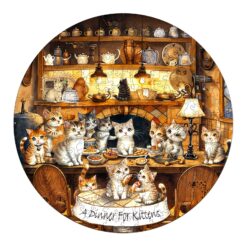 Mindful Wooden Jigsaw Puzzle - Cat party