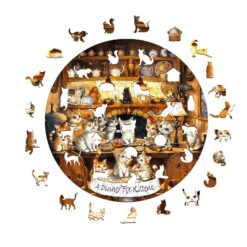 Alternative view of Mindful Wooden Jigsaw Puzzle - Cat party