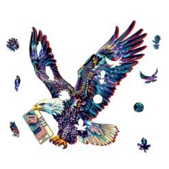 Alternative view of Mindful Wooden Jigsaw Puzzle - Bald Eagle's Vote
