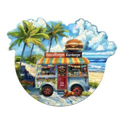 Mindful Wooden Jigsaw Puzzle - burger food truck