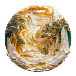 Mindful Wooden Jigsaw Puzzle - Golden Mountains