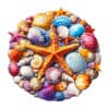 Mindful Wooden Jigsaw Puzzle - Colorful Shells