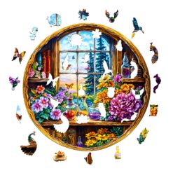 Alternative view of Mindful Wooden Jigsaw Puzzle - Dreamy window