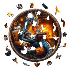 Alternative view of Mindful Wooden Jigsaw Puzzle - dragon's storytime