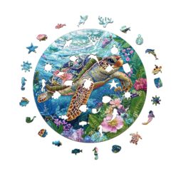 Alternative view of Mindful Wooden Jigsaw Puzzle - Embroidered Turtle
