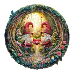 Mindful Wooden Jigsaw Puzzle - gnome couple
