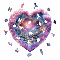 Alternative view of Mindful Wooden Jigsaw Puzzle - 3D Romantic star