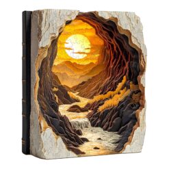 Mindful Wooden Jigsaw Puzzle - 3D Sunset in a book