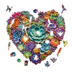 Alternative view of Mindful Wooden Jigsaw Puzzle - Heartfelt Succulents