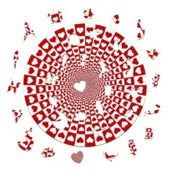 Alternative view of Mindful Wooden Jigsaw Puzzle - Hypnotic Hearts
