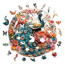 Alternative view of Mindful Wooden Jigsaw Puzzle - Jewel Peacock