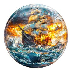 Mindful Wooden Jigsaw Puzzle - Stormy Voyage