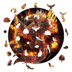 Alternative view of Mindful Wooden Jigsaw Puzzle - Mechanical phoenix