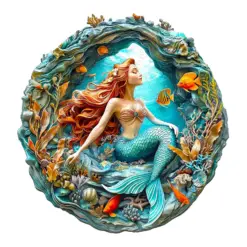 Mindful Wooden Jigsaw Puzzle - Mermaid's secret cave