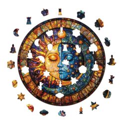 Alternative view of Mindful Wooden Jigsaw Puzzle - mesmerizing sun & moon