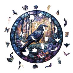 Alternative view of Mindful Wooden Jigsaw Puzzle - Mystic Raven