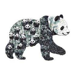 Mindful Wooden Jigsaw Puzzle - Panda Paradise