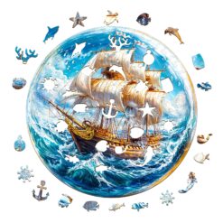 Alternative view of Mindful Wooden Jigsaw Puzzle - ship of hope
