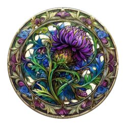 Mindful Wooden Jigsaw Puzzle - Scotch thistle
