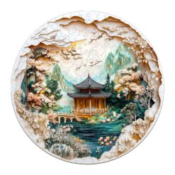 Mindful Wooden Jigsaw Puzzle -Stunning Pagoda