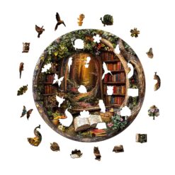 Alternative view of Mindful Wooden Jigsaw Puzzle - Tree House Library