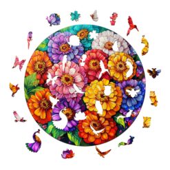 Alternative view of Mindful Wooden Jigsaw Puzzle - beautiful flowers