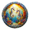 Mindful Wooden Jigsaw Puzzle - vibrant seahorses