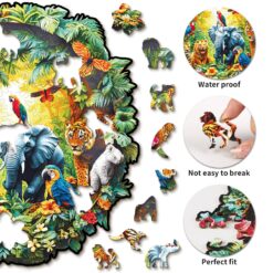 Alternative view of Mindful Wooden Jigsaw Puzzle - Animal Paradise