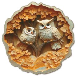 Mindful Wooden Jigsaw Puzzle - Autumn Owls