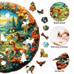 Alternative view of Mindful Wooden Jigsaw Puzzle -Doggy Paradise