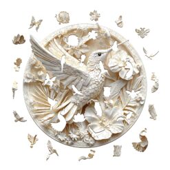 Alternative view of Mindful Wooden Jigsaw Puzzle - Enchanting Hummingbird Elegance