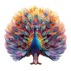 Mindful Wooden Jigsaw Puzzle - Majestic Peacock