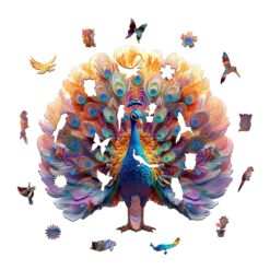 Alternative view of Mindful Wooden Jigsaw Puzzle - Majestic Peacock
