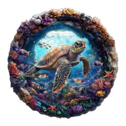 Mindful Wooden Jigsaw Puzzle - majestic sea turtle