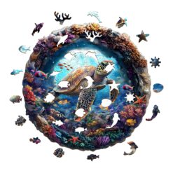 Alternative view of Mindful Wooden Jigsaw Puzzle - majestic sea turtle