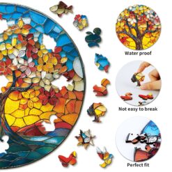 Alternative view of Mindful Wooden Jigsaw Puzzle - Radiant Blossom Tree