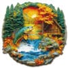 Mindful Wooden Jigsaw Puzzle - rural lakeside