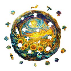 Alternative view of Mindful Wooden Jigsaw Puzzle - Sunflower Serenity