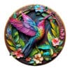 Mindful Wooden Jigsaw Puzzle - vibrant hummingbird