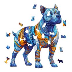 Alternative view of Mindful Wooden Jigsaw Puzzle - Vibrant Pitbull